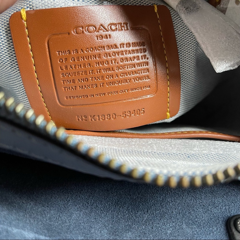 New! Coach 1941 Rogue 25 Rivets Blue & Pewter - Picture 6 of 8